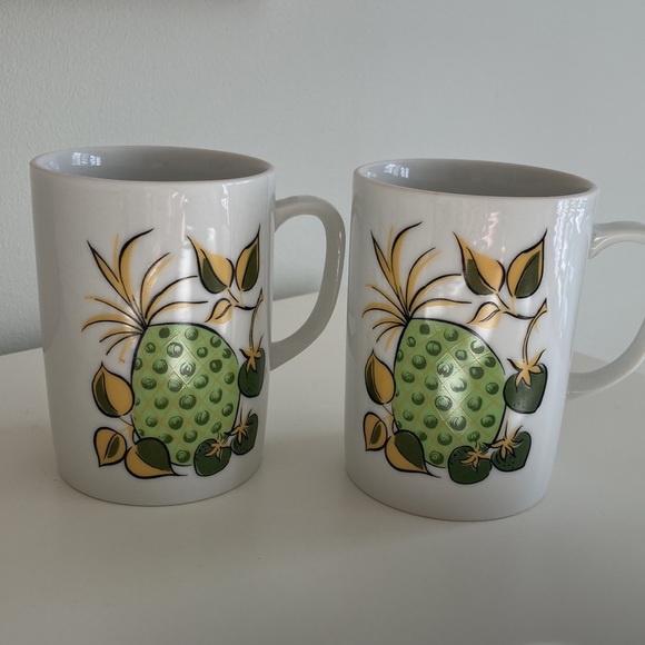 Creative Fine China Japanese Vintage Mugs Japan # 10 Cups Pineapple Strawberry - Picture 5 of 16